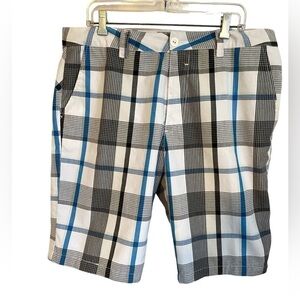 Urban  Heritage Plaid Shorts White/Gray Mens 38